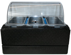 FB Gelato Carrier/Cooler (3-5 L Pans) (Comes w/ 2 FB Plate) + Rolling Cover 23.5" x 15.5" x 10" H